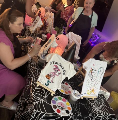 👻🎨 Add a little *boo-tiful* flair to your Halloween celebration with our Baby Onesie Painting Party! 🖌️✨ At Slumberr, we make it extra special by offering sublimation images on the onesies, so you can enjoy both painting and customizing with ease. Perfect for those who want a creative touch without needing to be an artist! 🎃 Make your baby’s onesie party fun, unique, and stress-free. 🎉👶 #HalloweenOnesieParty #CustomOnesies #CreativeFun #SlumberrCelebrations #BabyPartyMagic #babyonesies #babys... Onesie Party, Boo Tiful, Be An Artist, Sublimation Images, Custom Onesies, Painting Party, Party Fun, Halloween Celebration, Baby Party