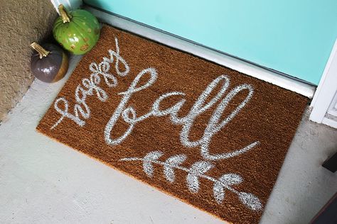 Diy Doormat, Door Mat Diy, Make A Door, Fall Doormat, Autumn Breeze, Fall Door Decorations, Fall Door, The Grove, Fall Diy