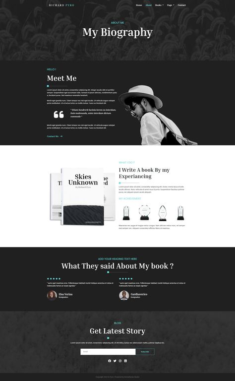 Pyro - Writer Portfolio HTML Template Writer Website Design, Writer Portfolio, Copywriting Portfolio, Portfolio Website Design, Digital Portfolio, Dynamic Design, Portfolio Website, Page Design, Portfolio Design