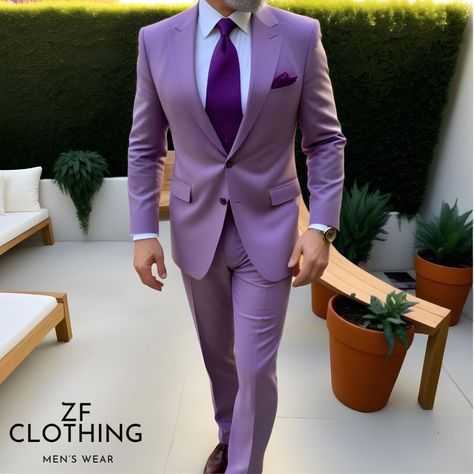 Lilac Suit Men, Light Purple Suit, Lavendar Dress, Groom Wedding Suit, Lilac Coat, Men Suits Blue, Cocktail Suit, Wedding Suit Styles, Suits Groom