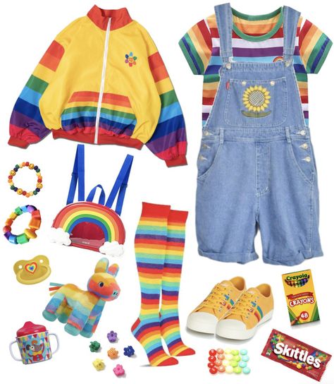 Outfit Ideas Kidcore, Clowncore Outfit, Kidcore Clothes, Kidcore Outfit, Silly Clothes, Space Outfit, Funky Outfits, Little Outfits, Really Cute Outfits