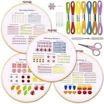 Back Stitch Embroidery, Couching Stitch, French Knot Stitch, Beginner Embroidery Kit, Beginners Embroidery, Lazy Daisy Stitch, Hand Embroidery Kits, Jewelry Making Kits, Hand Embroidery Kit