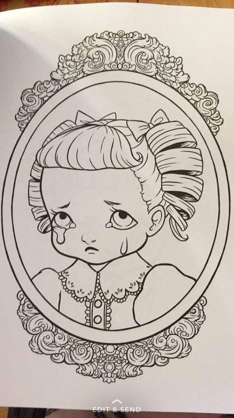 Cry Baby Coloring Book, Cry Baby Storybook, Melanie Martinez Coloring Book, Print Crafts, Melanie Martinez Drawings, Baby Drawing, Cat Coloring Page, Cartoon Coloring Pages, Cool Coloring Pages