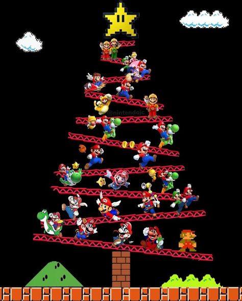 Nerd Christmas Decorations, Nintendo Christmas, Christmas Silhouettes, Nerd Christmas, Christmas Bulletin Board, Ideas Navidad, Christmas Bulletin, Brother Christmas, Retro Gaming Art