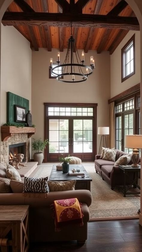 50+ Cozy Rustic Living Room Ideas to Inspire Your Home Decor Small Rustic Living Room Ideas, Small Rustic Living Room, Cozy Rustic Living Room, Room Ideas Layout, Country House Living Room, Rustic Country House, Rustic Living Rooms, Comfortable Sectional Sofa, Rustic Living Room Ideas