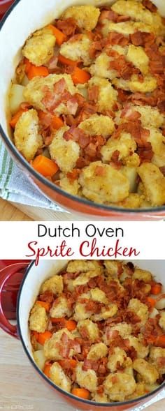 Dutch Oven Sprite Chicken, Sprite Chicken Dutch Oven, Fancy Dutch Oven Recipes, Mountain Dew Chicken Dutch Oven, Dutch Oven Chicken Recipes For Camping, Mountain Dew Chicken, Chicken And Potatoes Dutch Oven, Dutch Oven Dinners For Camping, Dutch Oven Chicken And Potatoes