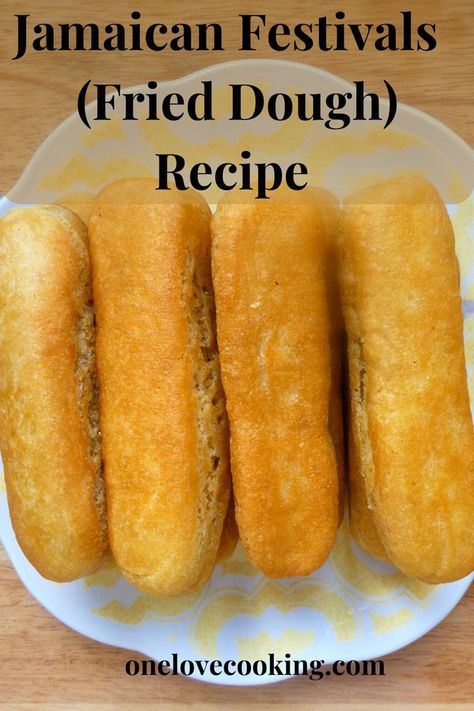 Festival Bread Jamaican, Festival Jamaican Recipe, Festival Recipe Jamaican, Fried Bread Recipes, Jamaican Sides, Festival Bread, Jamaican Festival Recipe, Fried Dough Recipe, Fried Dough Recipes