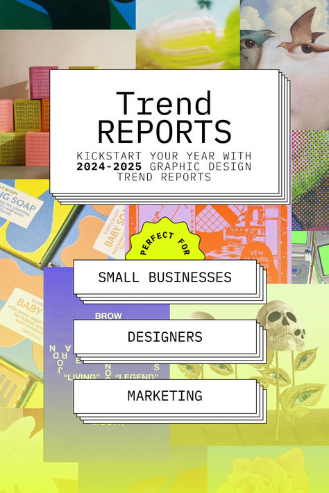 Looking ahead to Q4 2024 and early 2025 and wondering what might be trending? Look no further - I've compiled for you11 trends, with crucial information, references, colour palettes and briefs. Whether you are a small business owner, graphic designer, product, packaging or social media expert - you're going to find very useful information in this discounted pack that will steer you in the right direction. Graphic Design Building, Trending Social Media Post Design, Graphic Design Trends 2024 2025, 2025 Branding Trends, Graphic Design Trends 2024 Social Media, Packaging Design Trends 2025, Colour Trends 2025, 2024 Trend Forecast, Graphic Design Trends 2024 Inspiration