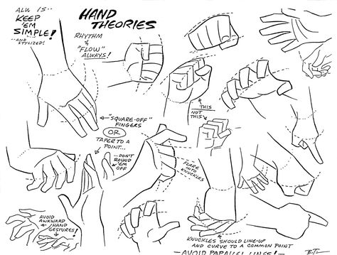 Batman TAS Hand Reference by Bruce Timm Ronnie Del Carmen, Character Model Sheet, Bruce Timm, Hand Drawing Reference, Batman The Animated Series, Poses References, Character Sheet, Character Design References, Drawing Reference Poses