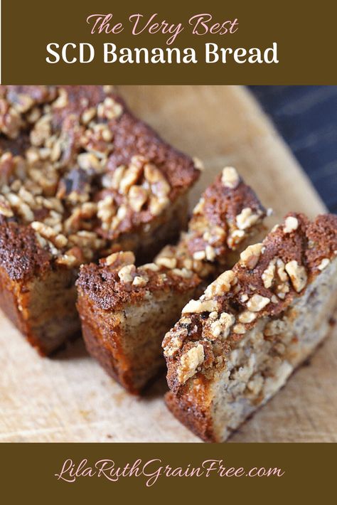 Super Delicious + Easy SCD, Paleo Banana Bread #grainfree #scd #paleo #specificcarbohydratediet #bananabread #breakfast Butter Cupcake Recipe, Specific Carbohydrate Diet Recipes, Scd Diet, Grain Free Bread, Paleo Banana Bread, Scd Recipes, Specific Carbohydrate Diet, Paleo Banana, Banana Bread Muffins