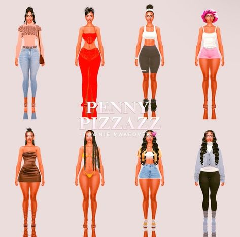 ~PENNY PIZZAZZ TOWNIE MAKEOVER~ | Patreon Penny Pizzazz, Sims 4 Townie Makeover, Sims4 Cc, Sims 4 Clothing, I Am Game, Sims 4, Penny, Clothes