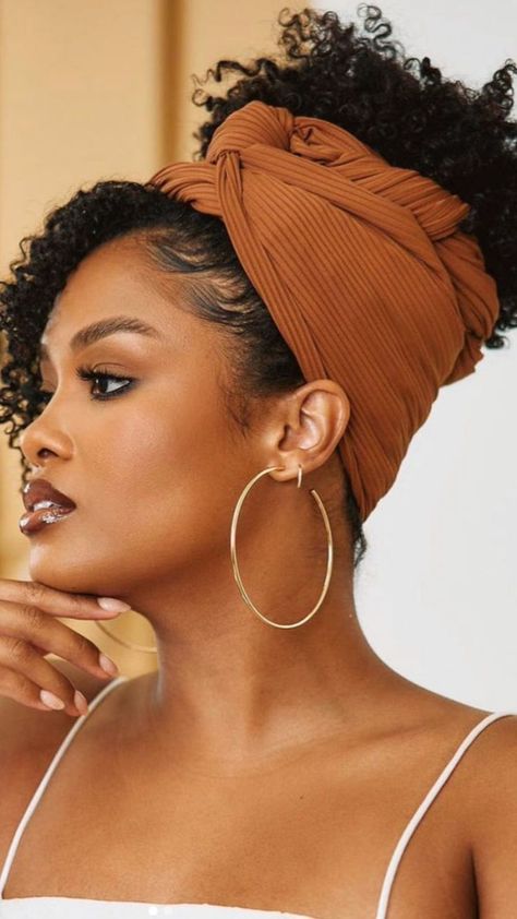 Tattoo And Meaning, Headwrap Hairstyles, Curly Hair Accessories, Natural Hair Accessories, Protective Hairstyles For Natural Hair, Hair Wrap Scarf, Hair Scarf Styles, Hair Affair, Natural Hair Updo