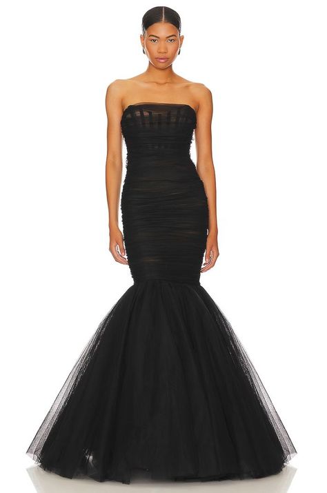 Queen Gown, Drape Gown, Queen Dress, Gauze Dress, Ruched Midi Dress, Black Tulle, Yes To The Dress, Black Wedding Dresses, Ruffled Maxi Dress