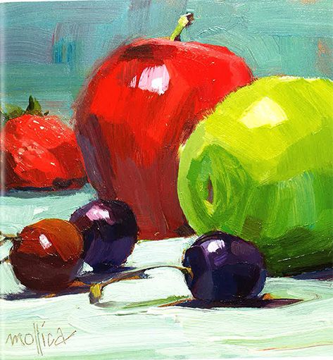 Art Still Life Photography, Fruit Sketch, Acrylic Palette, Recipe Book Ideas, Pictures For Painting, Paintings Still Life, Painting Food, Painting A Day, Block Painting