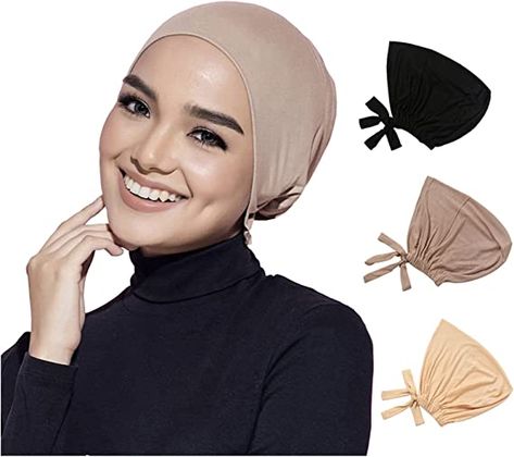 Under Scarf Hijab Head Coverings, Beige Hijab, Islamic Wear, Hijab Design, Hijab Cap, Modest Activewear, Stylish Scrubs, Rose Gold Gifts, Hijab Designs