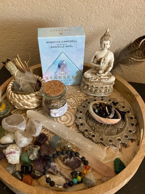 Zen Room Decor, Spiritual Room, Spiritual Altar, Witch Room, Meditation Room Decor, Healing Room, Small Couch, Meditation Corner, Crystal Altar