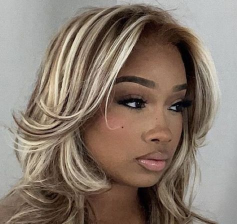 Dark Blonde Hair Black Women, Blonde Hair With Green Highlights, Brown Highlight Wig, Highlighted Wig, Blonde Human Hair Wigs, 360 Lace Frontal Wig, Highlight Wig, Hd Lace Wig, Hair Wigs For Women