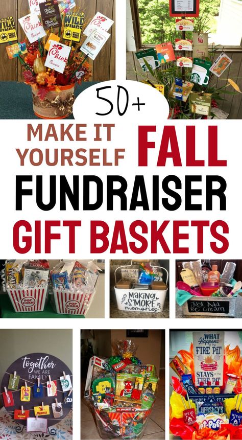 50 Fall Fundraiser Gift Baskets To DIY - we're having a school Fall Festival auction around Halloween and these are creative raffle basket ideas!