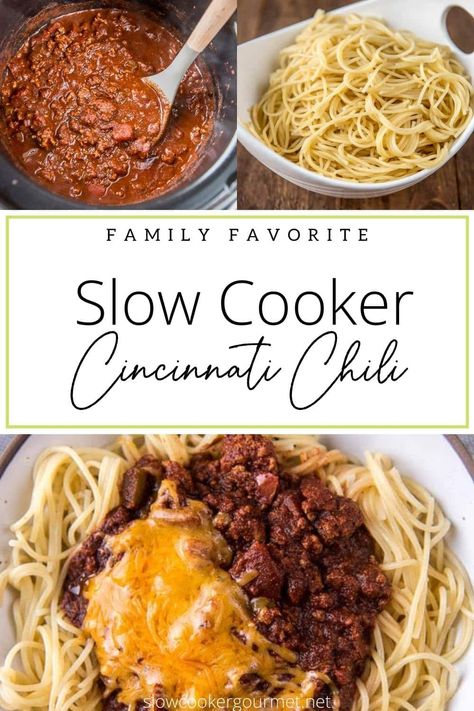 Cincinnati Chili Recipe, Beef Tomato, Cincinnati Chili, Overnight Oatmeal Recipes, Crockpot Chili, Slow Cooker Chili, Crock Pot Slow Cooker, Crock Pot Cooking, Chili Recipe