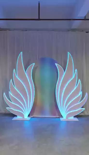 Ins Hot-selling Wedding Party Props Led Angle Wing Background Trio Acrylic Backdrop White Birthday Party Backdrop Decoration - Buy Wing Backdrop,Birthdayparty Backdrop,Backdrops For Parties Product on Alibaba.com Wedding Party Props, Wing Background, Wings Backdrop, 3d Letters Diy, Acrylic Backdrop, White Birthday Party, Event Photo Booth, Simple Stage Decorations, Mehendi Decor