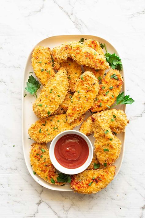 keto chicken tenders Pan Fried Chicken Tenders, Keto Chicken Tenders, Air Fryer Recipes Chicken Tenders, Air Fried Chicken Tenders, Oven Baked Chicken Tenders, Keto Dairy, Breaded Chicken Tenders, Air Fryer Chicken Tenders, Fried Chicken Tenders