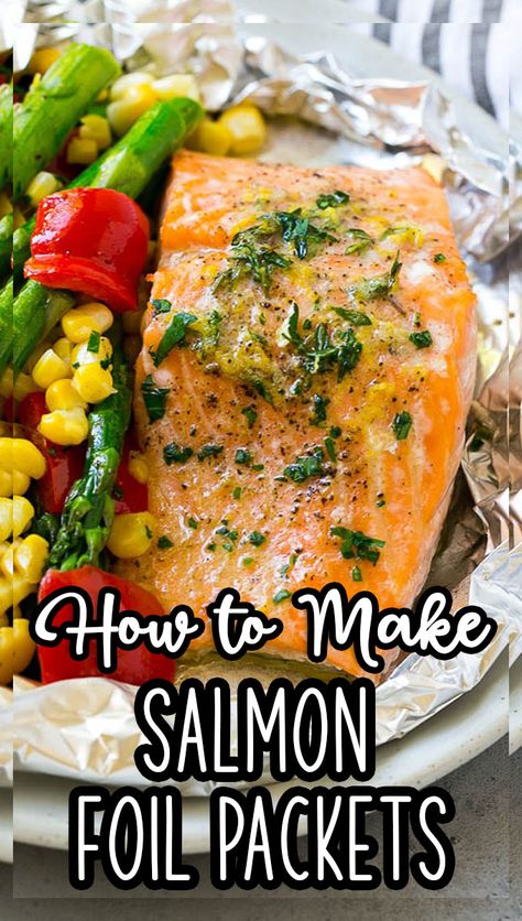 Packet Salmon Recipes, Salmon Packets On The Grill, Salmon Foil Packets Oven With Broccoli, Salmon With Veggies In Oven, Foil Packet Salmon Oven, Salmon Packet Recipes, Grilled Salmon Recipes Foil, Salmon Foil Packets Oven, Salmon Recipes Baked In Foil