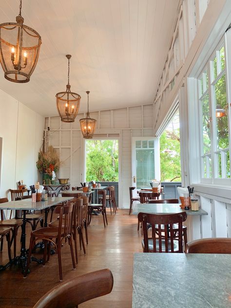 Inside Bakery, Country Restaurant, Cottage Restaurant, Living Aesthetic, Dream Cafe, Bakery Interior, Aesthetic Cottage, Long Room, Aesthetic Places