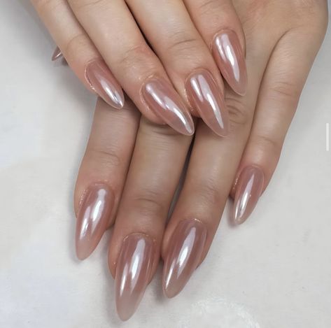 Brown Ombre Chrome Nails, Ombre With Chrome Nails, Ombre With Chrome, Ombre Chrome Nails Designs, Ombre Chrome, Ombre Chrome Nails, Fall Acrylic, Chrome Nails Designs, Chrome Powder