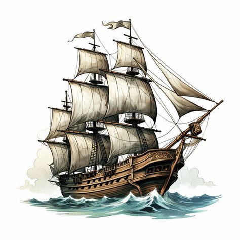 4K Pirate Ship Clipart in Chiaroscuro Art Style: Vector & SVG Pirates Design, Pirate Ship Design, Pirate Ship Drawing, Ship Clipart, Pirates Ship, Ship Pirate, Pirate Ship Tattoo, Bald Eagle Art, Pirate Ship Art