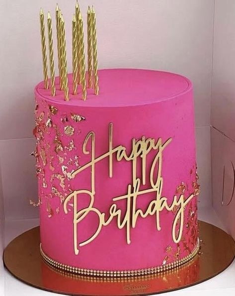 52nd Birthday Cake For Women, 48th Birthday Cake For Women, 39th Birthday Ideas For Women Cake, 37th Birthday Cake For Women, Hot Pink And Gold Cake, 40th Bday Cake For Women, 33 Birthday Cake, Hot Pink Birthday Cake, Pink Cake Birthday