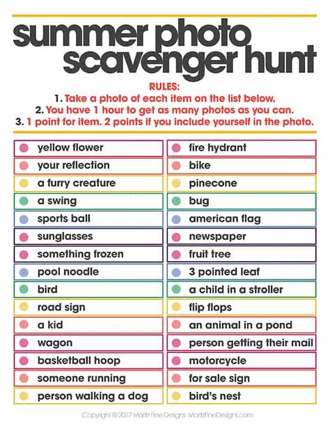 Scavenger Hunt Printables for Kids Teen Scavenger Hunt, Outdoor Party Games, Photo Scavenger Hunt, Summer Printables, Scavenger Hunt For Kids, Camping Photography, Activities For Teens, Scavenger Hunts, Printables Free Kids