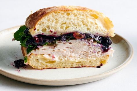 Sandwich With Sprouts, Fresh Tomato Pasta, Blueberry Jam Recipe, Ciabatta Roll, Lemon Spaghetti, Turkey Sandwich, Deli Turkey, Grilled Tofu, Blueberry Jam