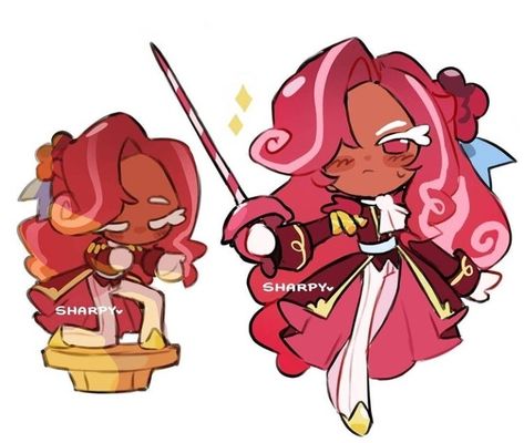 Raspberry Cookie Run Kingdom Fanart, Mango Cookie Run Fanart, Strawberry Cookie Run Fanart, Marble Bread Cookie Run, Cookie Kingdom Fanart, Cookie Kingdom Characters, Raspberry Cookie Fanart, Raspberry Cookie Run Kingdom, Raspberry Cookie Run