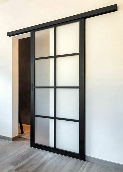 Kitchen Sliding Doors, White Door, Door Glass Design, Glass Doors Interior, Sliding Doors Interior, Decor Home Living Room, Home Room Design, Interior Design Kitchen, 인테리어 디자인