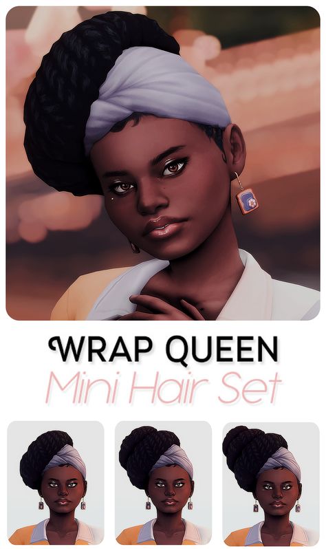 Sims 4 Hair Wrap, Sims 4 Headscarf Cc, Sims 4 Natural Hair Cc, Sims 4 Black Hair Cc, Noah Arc, Twists Locs, Sims 4 Curly Hair, Locs Natural, Sims 4 Hair Male