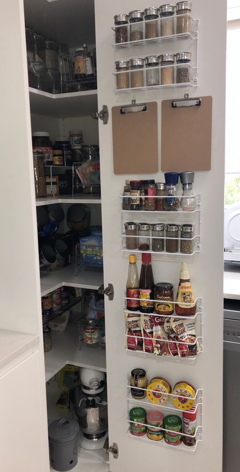 My organised small pantry using glass jars and Kmart wire racks and drawers Small Pantry Organization Kmart, Kmart Organisation Hacks, Drawers Diy, Pantry Redo, Kmart Hacks, Pantry Inspiration, Small Pantry Organization, Pantry Organisation, House Organisation