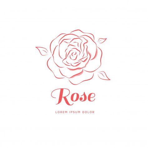 Rose emblem in a linear style. Premium Vector | Free Vector #Freepik #vector #freeflower #freewedding #freevintage #freefloral Rose Emblem, Rose Drawing Simple, Vector Rose, Rose Book, Logo Rose, Rose Logo, Nature Logo Design, Nature Logo, About Rose