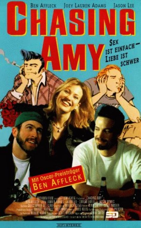 Joey Lauren Adams, Chasing Amy, Jason Mewes, Jason Lee, Silent Bob, Ben Affleck, Comic Book Cover, Tv Shows, Film