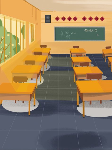 Classroom Cartoon Background, School Background Classroom, Cartoon Classroom, Gacha Backgrounds School, Learning Background, Classroom Illustration, Classroom Scene, Backgrounds School, Education Background