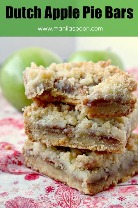 Dutch Apple Pie Bars, Apple Pie Bars Recipe, Streusel Bars, Cheesecake Oreo, Pear Pie, Apple Streusel, Dutch Apple Pie, Apple Pie Bars, Pie Bar Recipes