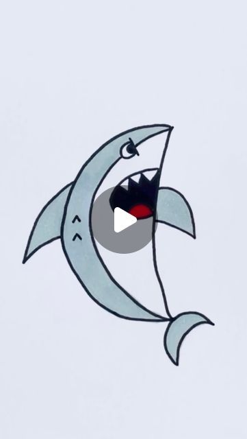 How To Draw A Shark Easy, Cool Drawings For Boys, How To Draw A Shark Step By Step, Drawing Step By Step For Kids, Drawing For Kids Step By Step, Easy Kid Drawings, Shark Drawing Step By Step, How To Draw Animals For Kids, Shark Drawing Simple