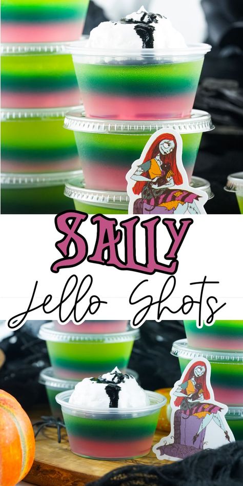 Sally Jello Shots, Nightmare Before Christmas Jello Shots Nightmare Before Christmas Snack Ideas, Nightmare Before Christmas Cocktails, Nightmare Before Christmas Recipes, Nightmare Before Christmas Snacks, Nightmare Before Christmas Treats, Bartender Guide, Nightmare Before Christmas Cupcakes, Nightmare Before Christmas Party, Halloween Jello Shots