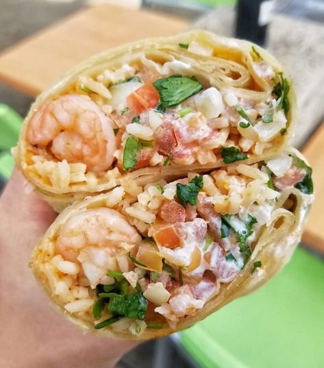 Baja Shrimp Burrito, Fried Shrimp Burrito, Shrimp Breakfast Burrito, Shrimp Burittos Recipes, Old Bay Shrimp Burritos, Seafood Burrito Recipe, Seafood Burrito, Shrimp Burrito Recipe, Shrimp Burritos