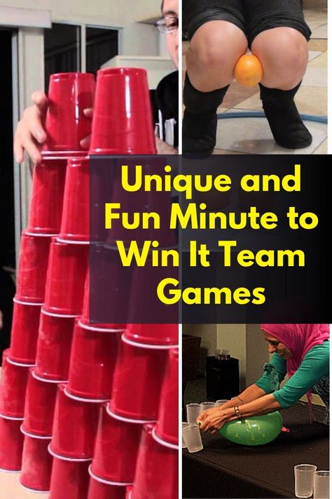 Minute to Win It Team Games: 55+ Fun Ideas for Everyone Best Minute To Win It Games, Minute To Win It Team Games, Corporate Party Games, Easy Minute To Win It Games, Minute To Win It Games For Teens, Peeps Party, Meeting Games, Diy Party Games, Games To Make