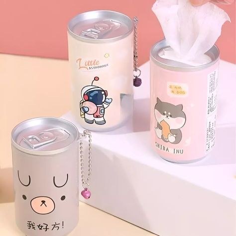 Mini Wet Tissue Wipes Can | Makeup Wipes Can (imported) (random Cans) Dm for order and queries #wettissue Wet Wipes Packaging Design, Wipes Packaging Design, Cute Soda Can, Soda Can Design, Wipes Packaging, Cute Soda, Wet Wipes Packaging, Makeup Wipes, Wet Wipes