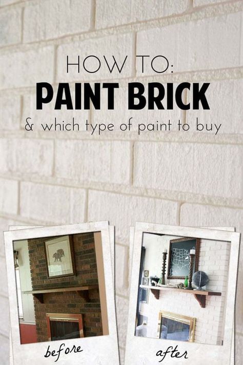 Paint Brick Interior Wall, Best Paint For Fireplace Bricks, Paint Brick Wall Interior, Painting The Fireplace, How To Clean Brick Fireplace Before Painting, How To Paint Brick Interior Wall, How To Paint Brick Wall, Paint For Brick Fireplace, How To Paint Brick