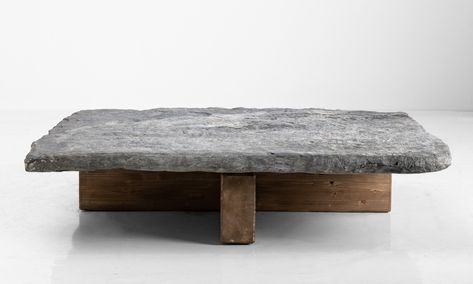 Stone Coffee Table :: Obsolete Wood Coffe Table, Wabi Sabi Furniture, Slab Coffee Table, African House, Stone Coffee Table, Slab Table, Futuristic Furniture, Concrete Wood, Japanese Interior