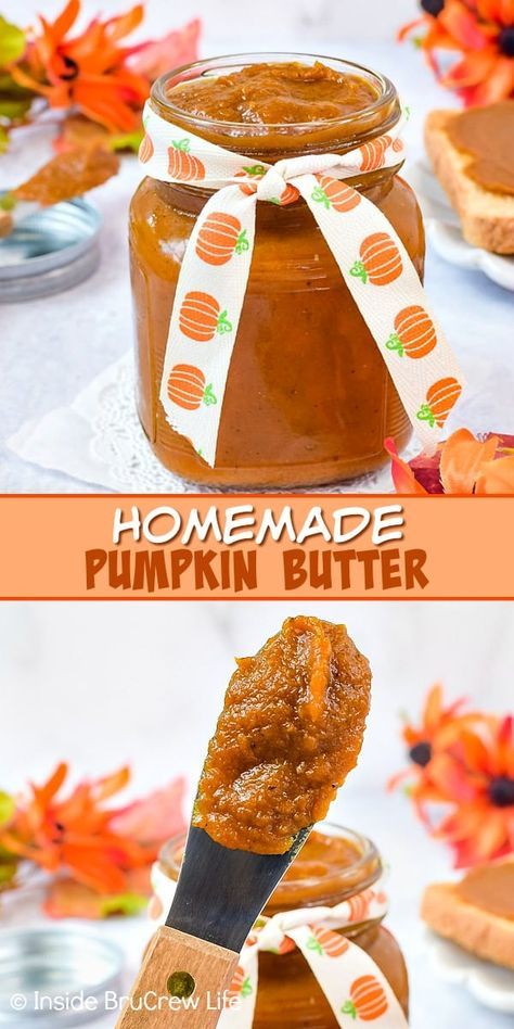 Homemade Pumpkin Butter, Pumpkin Butter Recipe, Yogurt Parfaits, Frozen Pumpkin, Pumpkin Pie Mix, Pumpkin Scones, Pumpkin Desserts, Flavored Butter, Pumpkin Butter