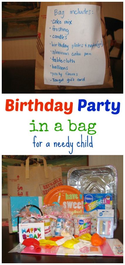 Birthday Party in a bag for a Needy child....have your child do this on their birthday for a needy child. Share your blessings! =) Service Projects For Kids, Community Service Ideas, Kindness Ideas, Community Service Projects, Service Ideas, Blessing Bags, Charity Project, Birthday Bag, Food Drive