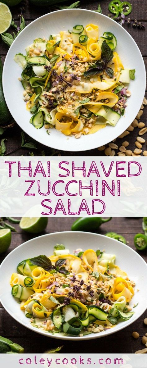 Unusual Salad Recipes, Shaved Zucchini Salad, Easy Summer Salad, Raw Zucchini, Zucchini Ribbons, Summertime Recipes, Zucchini Salad, Recipe Salad, Grilled Dinner